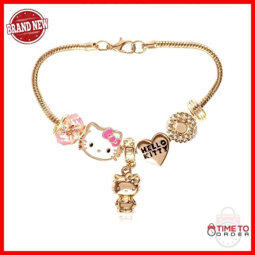 Charm Bracelet Hello Kitty Sanrio Fashion Jewelry Gift Official License - Picture 1 of 6
